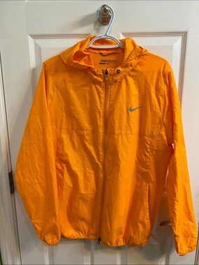 Nike Golf Men's Orange Lightweight Zip Up Jacket Summer Outdoor Size Medium